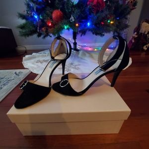 Black Suede Prada Pumps